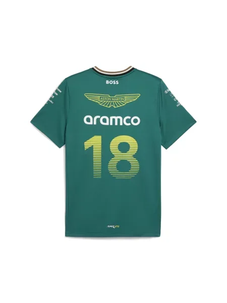 Replika koszulki PUMA x ASTON MARTIN ARAMCO Stroll Motorsport Lux S zielony