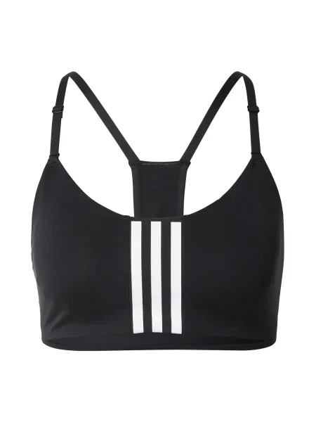 ADIDAS PERFORMANCE Sutien sport Aeroimpact Light-Support negru alb