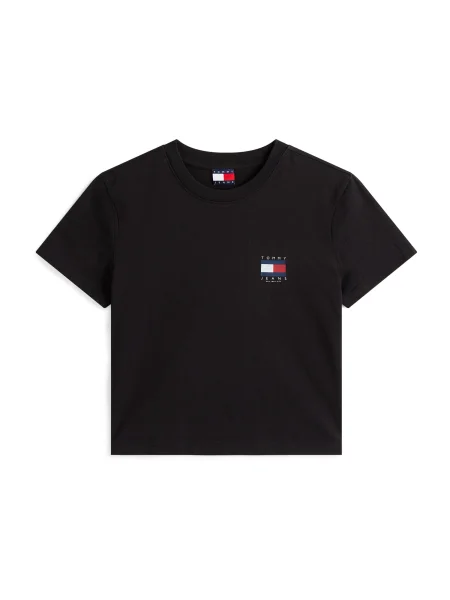 Tommy Jeans Tricou Flag negru