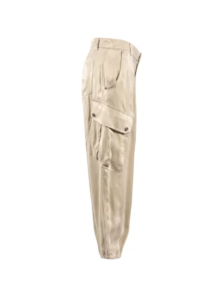 Pantaloni cargo Pinko din satin