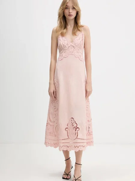 Farm Rio rochie din in roz