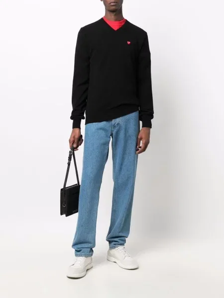 Vilnonis megztinis Comme Des Garçons Play juoda