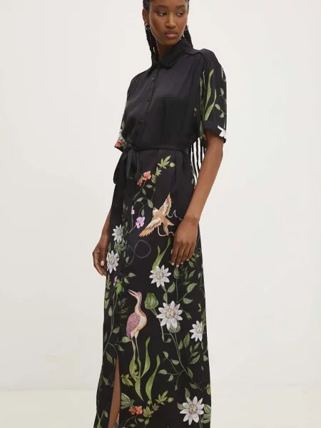 Answear Lab rochie maxi drept negru