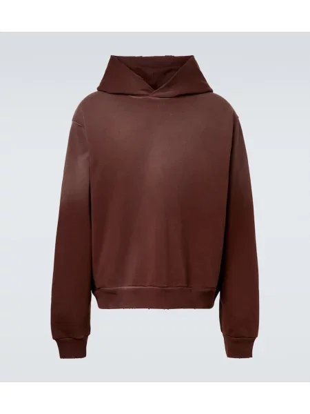 Hanorac cu glugă Acne Studios din jerseu maro