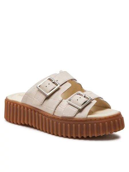 Шлепанцы Clarks бежевые