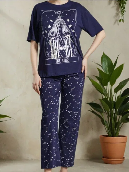 Двокомплектна піжама пурпуровий