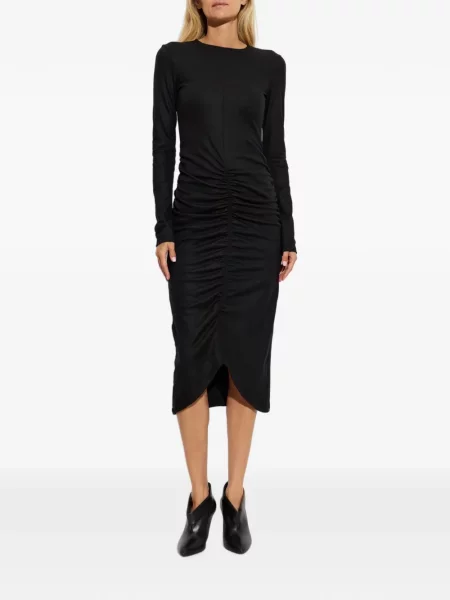 Rochie midi Marant Etoile cu volane negru