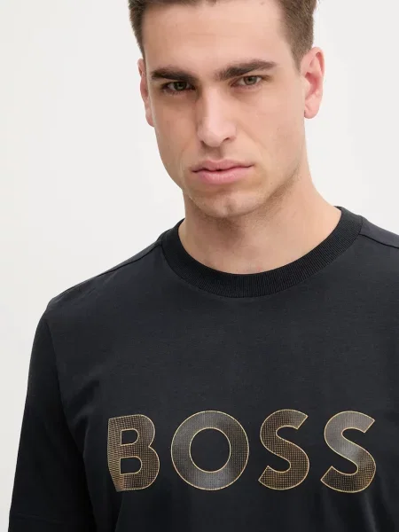 BOSS GREEN Póló TL Logo | regular fit | stretch fekete