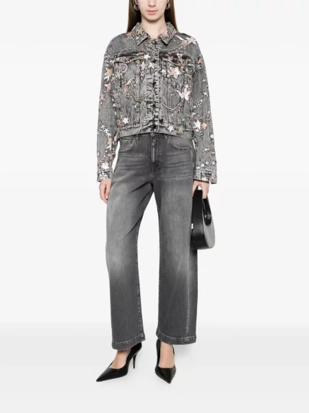 Blugi Ag Jeans cu autograf gri