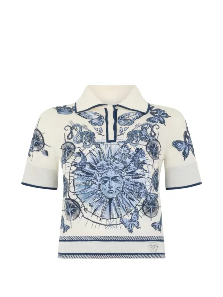 Tricou polo Philipp Plein cu imagine