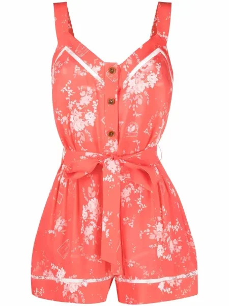 Kombinezon Ulyana Sergeenko z krepy czerwony