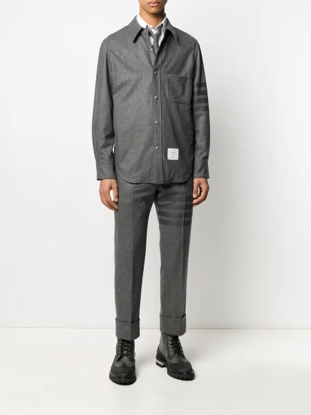 Kurtka Thom Browne w paski szara
