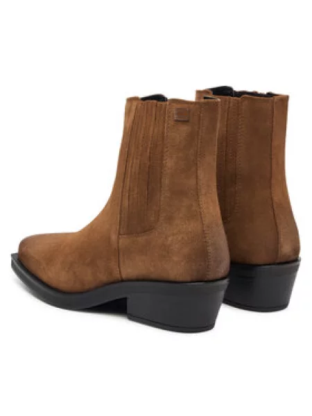 Tommy Jeans Bokacsizma Tjw Suede Cowboy Boots barna