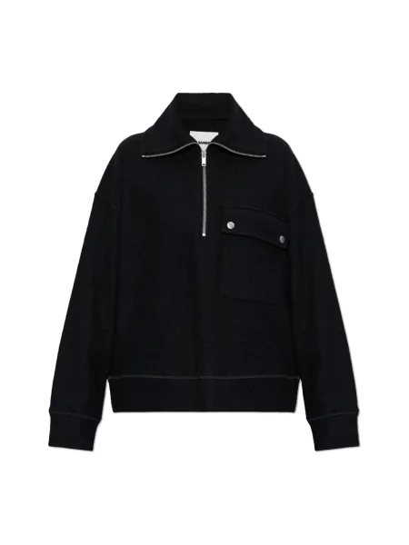 Bluza Jil Sander wełniana czarna