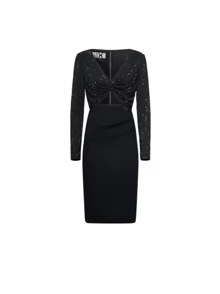 Sukienka midi Richmond z głębokim dekoltem czarna