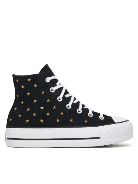Converse Tornacipő Chuck Taylor All Star Lift Platform Embroidered Stars fekete