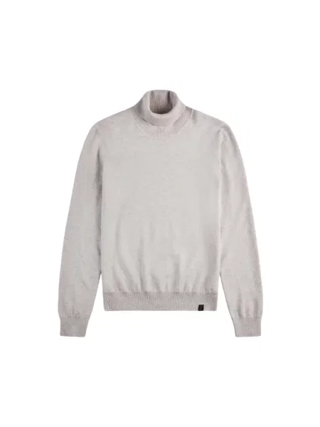 Sweter z golfem Fay wełniany do golfa szary