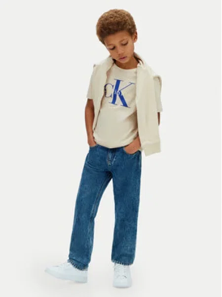 Dětské tričko Calvin Klein Jeans šedé