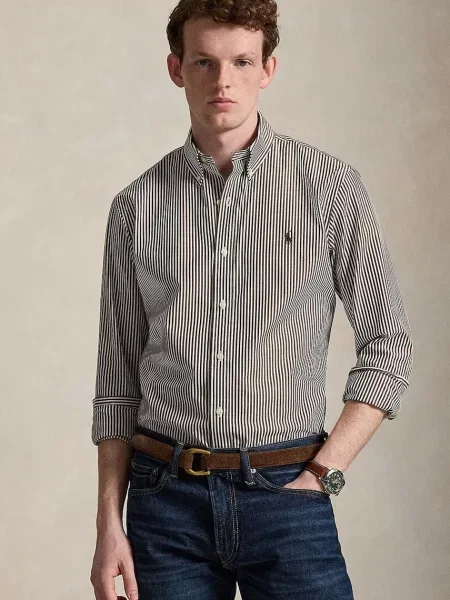 POLO RALPH LAUREN Cămașă | Custom fit | stretch maro