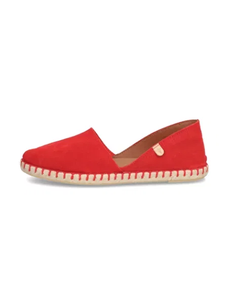 Velurové espadrilky Verbenas červené