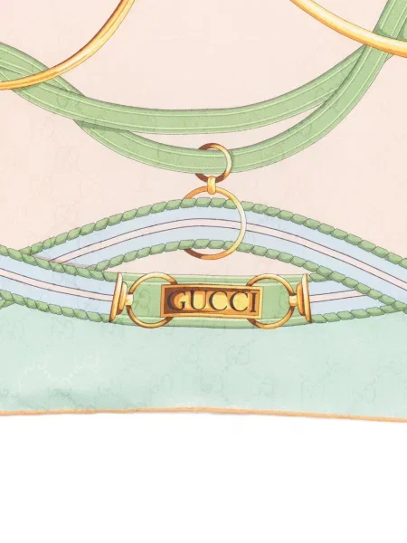 Fular Gucci de mătase verde