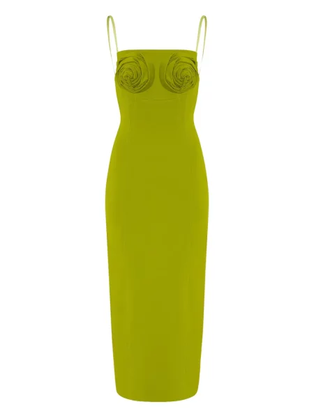 Sukienka midi Jean Paul Gaultier do kolan garniturowa zielona