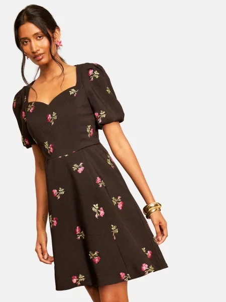 Love & roses Rochie verde deschis / roz deschis negru