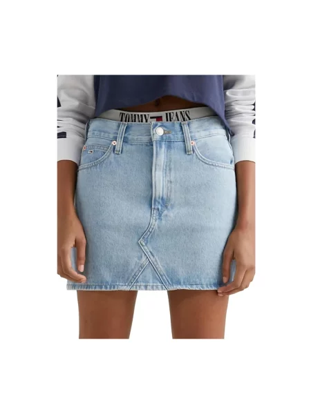 Spódnica jeansowa Tommy Jeans niebieska