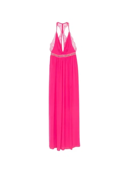 Rochie maxi Anna Molinari din dantelă roz