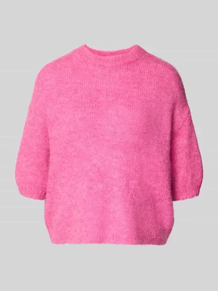 Sweter o kroju relaxed fit z dodatkiem wełny lana model ‘Otia’ B.young
