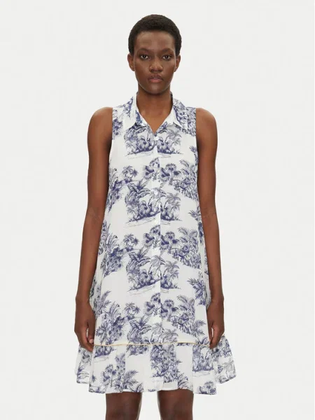 Iconique Рокля тип риза бял