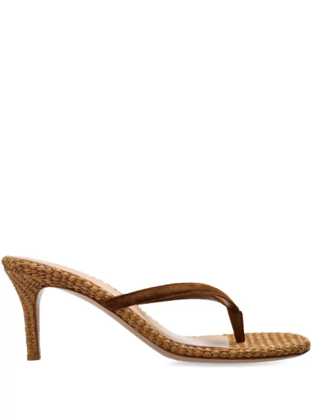 Papuci tip mules Gianvito Rossi din piele de căprioară maro