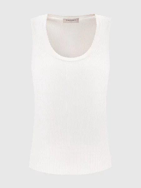 Топ в рубчик Twinset бежевий