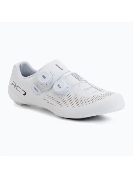 Încălțăminte de șosea pentru bărbați Shimano white alb