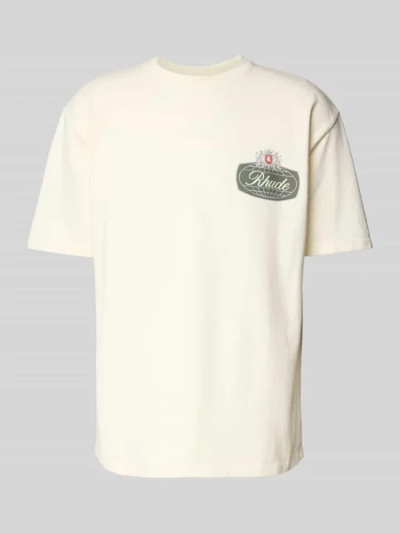 T-shirt z nadrukiem z logo Rhude biała