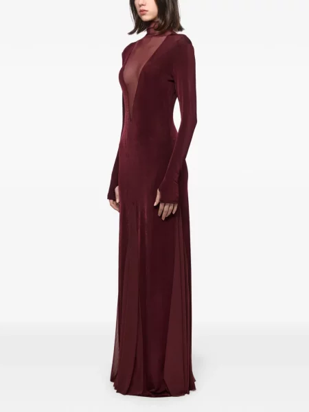 Rochie Atu Body Couture transparente de costum roșu