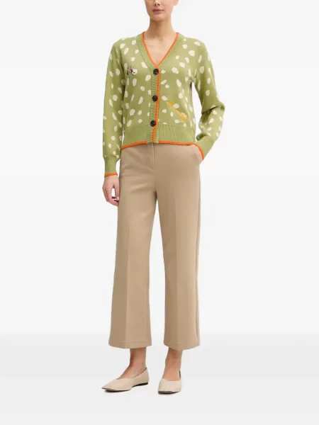 Cardigan Never Fully Dressed cu broderie verde