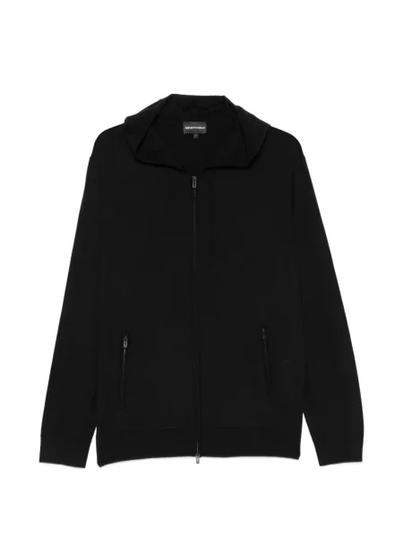 Vuneni džemper Emporio Armani crna