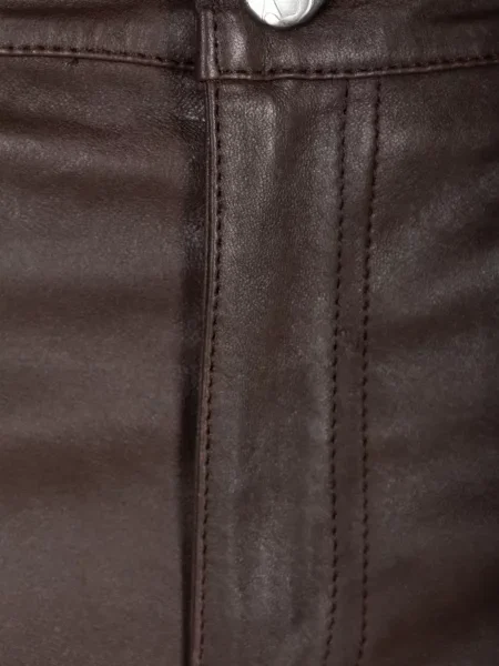 Pantaloni Sprwmn din piele evazate maro