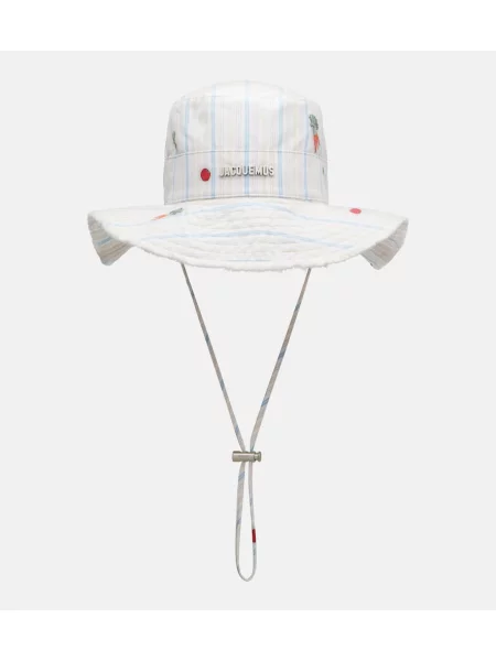 Pălărie bucket Jacquemus cu dungi din canvas