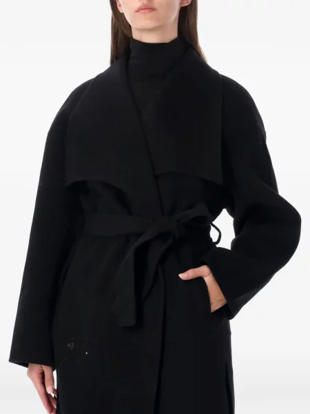 Gulerat cu centură palton The Garment negru