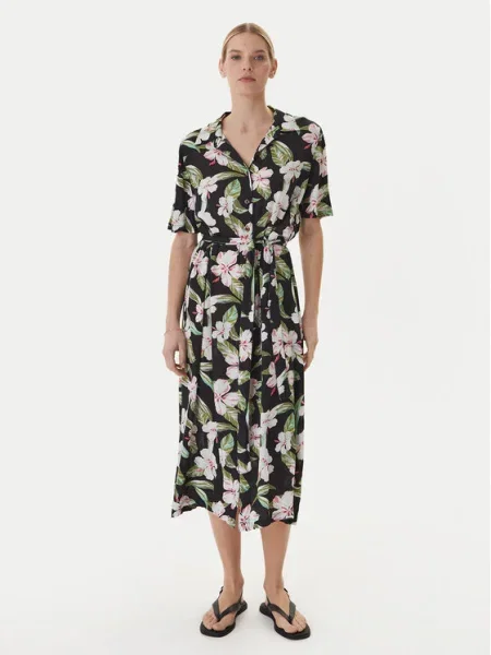 Roxy Rochie tip cămașă Island Escape negru