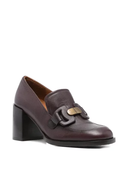 Papuci tip mules Chie Mihara din piele roșu