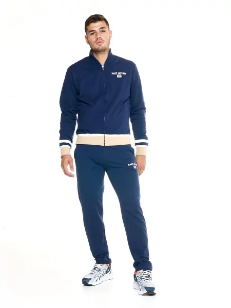 Bluza z pełny błyskawiczny na co dzień niebieska