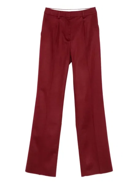 Pantaloni Max Mara plisate roșu