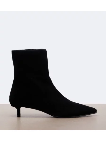 Semišové členkové čižmy Jimmy Choo čierna