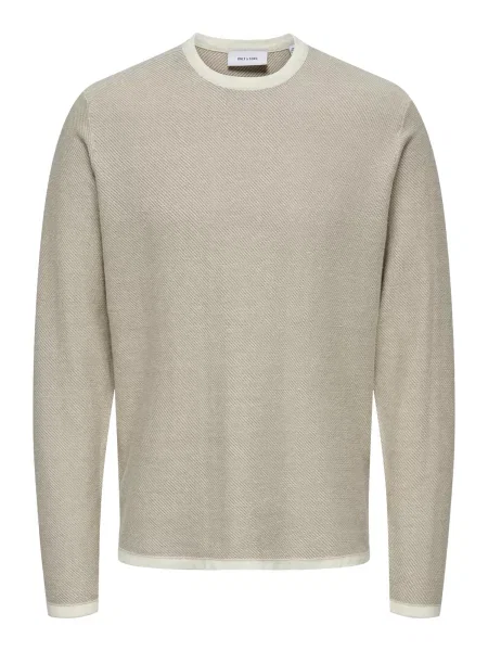 Only & Sons Pulover Timmy greige