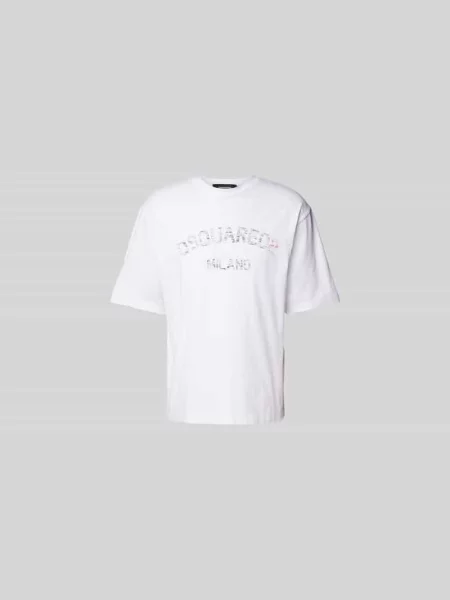T-shirt z nadrukiem z logo Dsquared2 biała