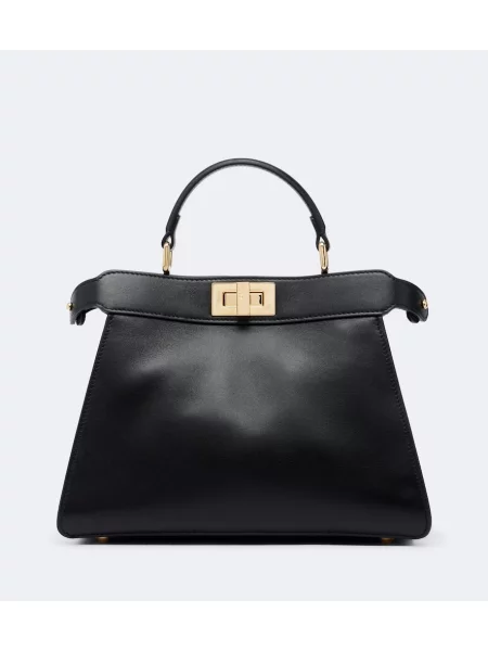 Top Fendi din piele negru