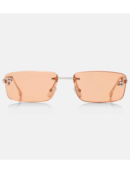 Sunčane naočale Fendi s kristalima narančasta